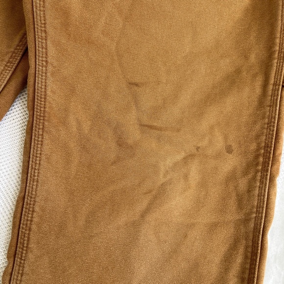 Carhartt Work Pants Carpenter Tan Brown Flannel Lined Size Waist 34" Inseam 31" - Picture 8 of 8